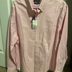 NWT Lauren Ralph Lauren Pink Men's Button Down Shirt. Size Large.